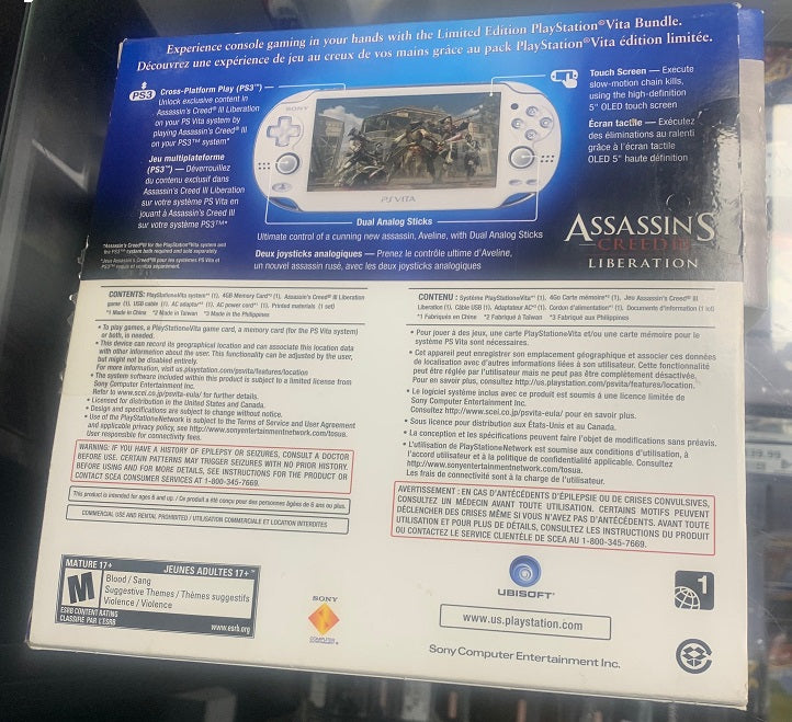 PS Vita Assassin's Creed III Liberation Limited Edition Bundle