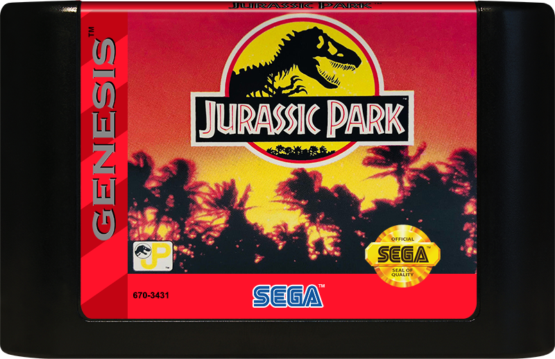 Jurassic Park Sur Sega Megadrive - Version NTSC Japon - Sans Notice - Bon état