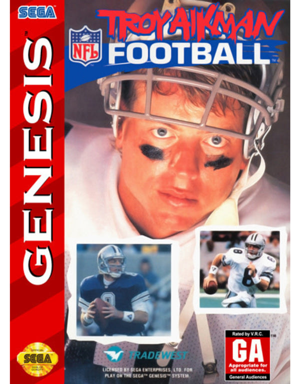 Troy Aikman NFL Football Sega Genesis
