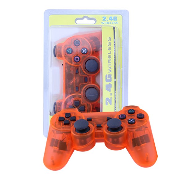 PS2 Wireless 2.4G Controller (Clear Orange)