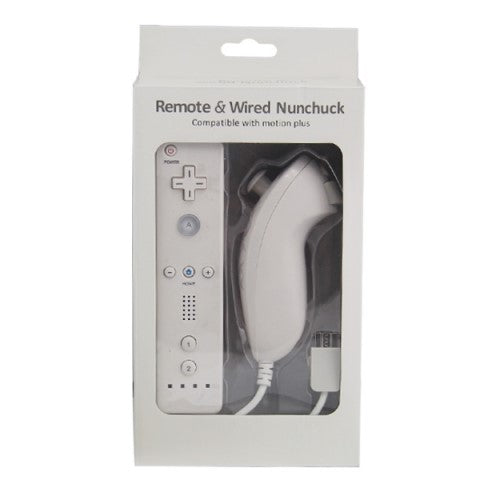 Wii Remote Controller with Wired Nunchuk (NO MotionPlus)
