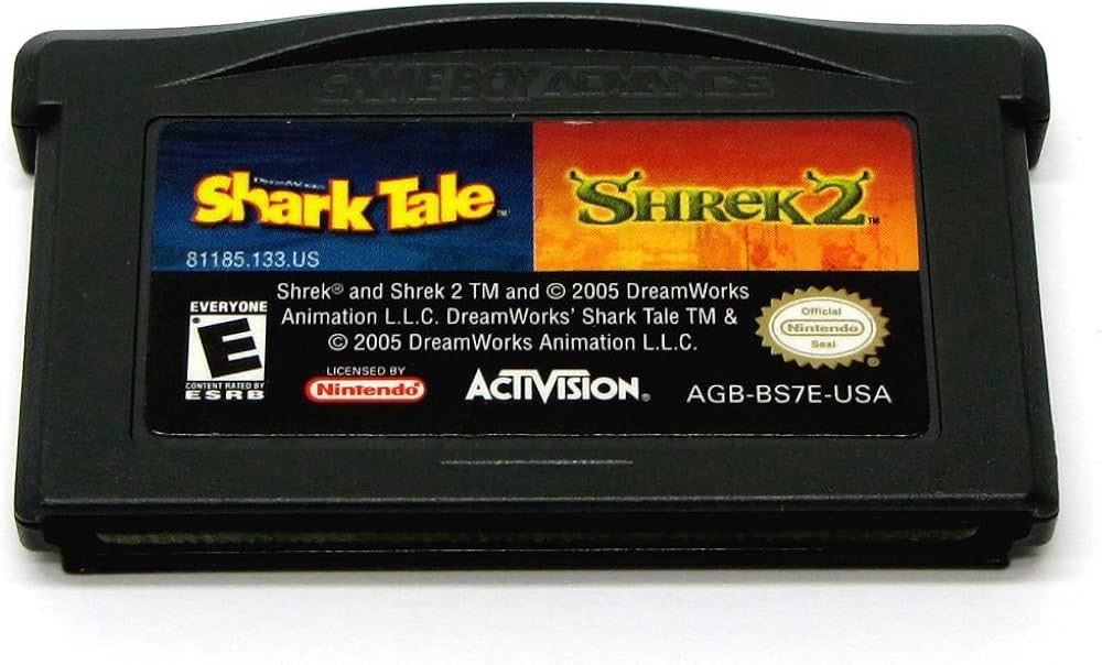 Shrek 2 Gameboy Advanced Shrek 2 and Shark Tale 2 in 1 GameBoy Advance