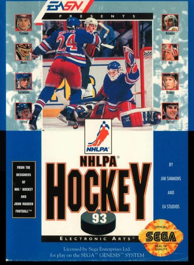 NHLPA Hockey '93 Sega Genesis