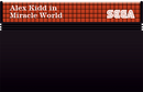 Alex Kidd in Miracle World Sega Master System