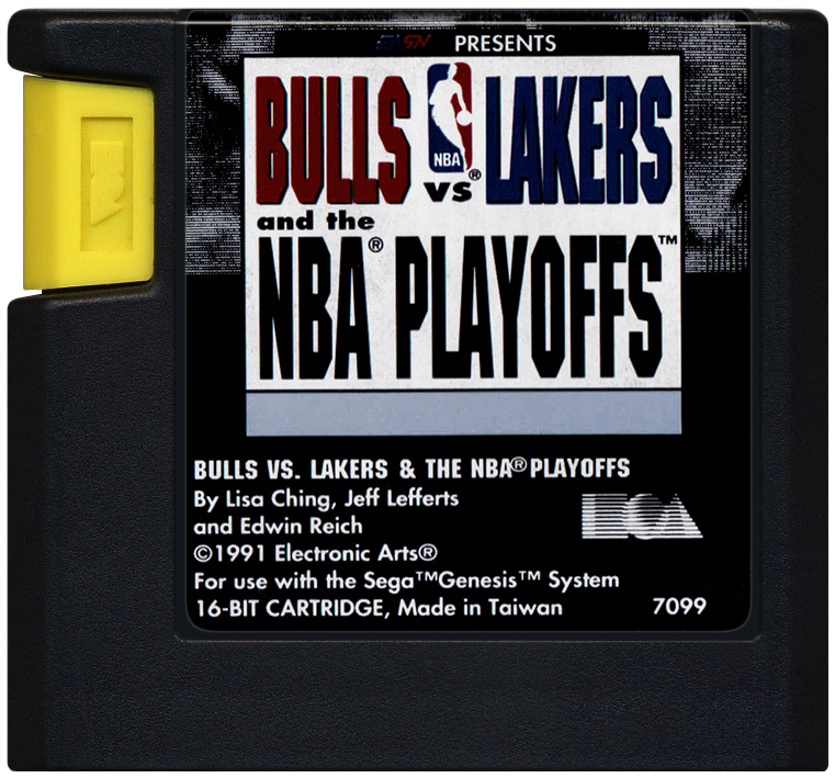 Bulls vs Lakers and the NBA Playoffs Sega Genesis