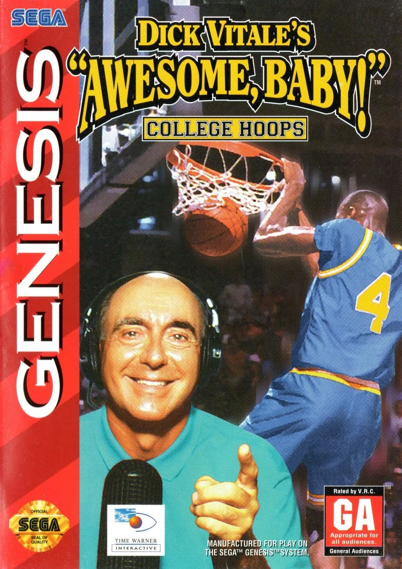 Dick Vitale's Awesome Baby College Hoops Sega Genesis