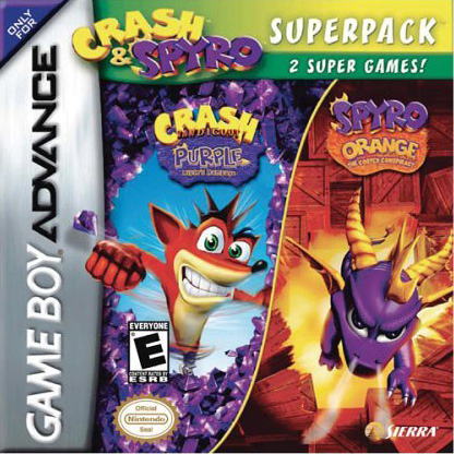 Crash and Spyro Superpack: Purple & Orange GameBoy Advance
