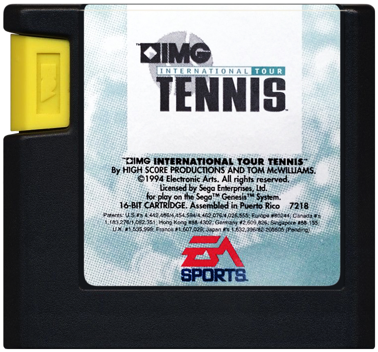 IMG International Tour Tennis Sega Genesis