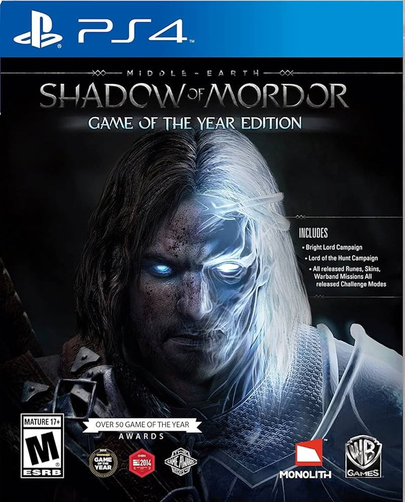 Middle Earth: Shadow Of Mordor Playstation 4