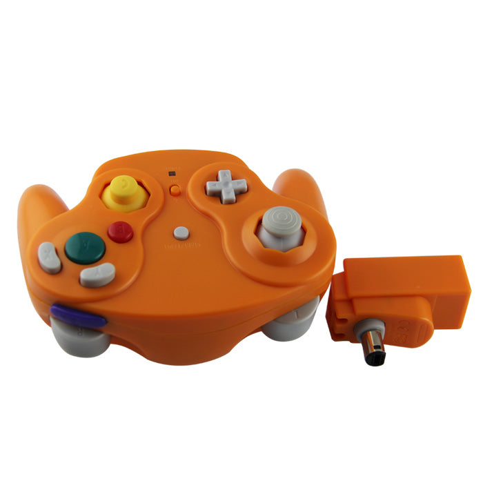 Game Cube Wireless Controller 9  (Black Orange & Silver)